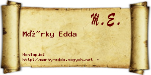 Márky Edda névjegykártya